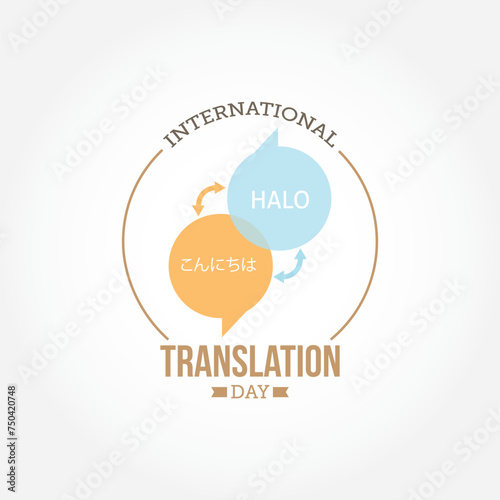 International translation day vector illustration. International translation day themes design concept with flat style vector illustration. Suitable for greeting card, poster and banner.