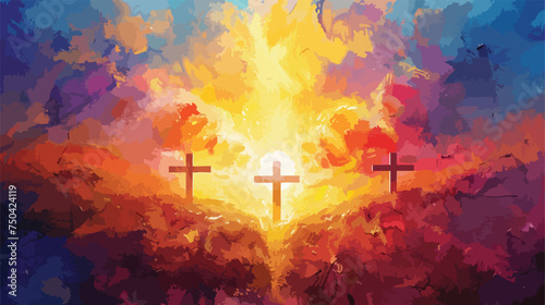 Painting Easter celebration of the Resurrection.