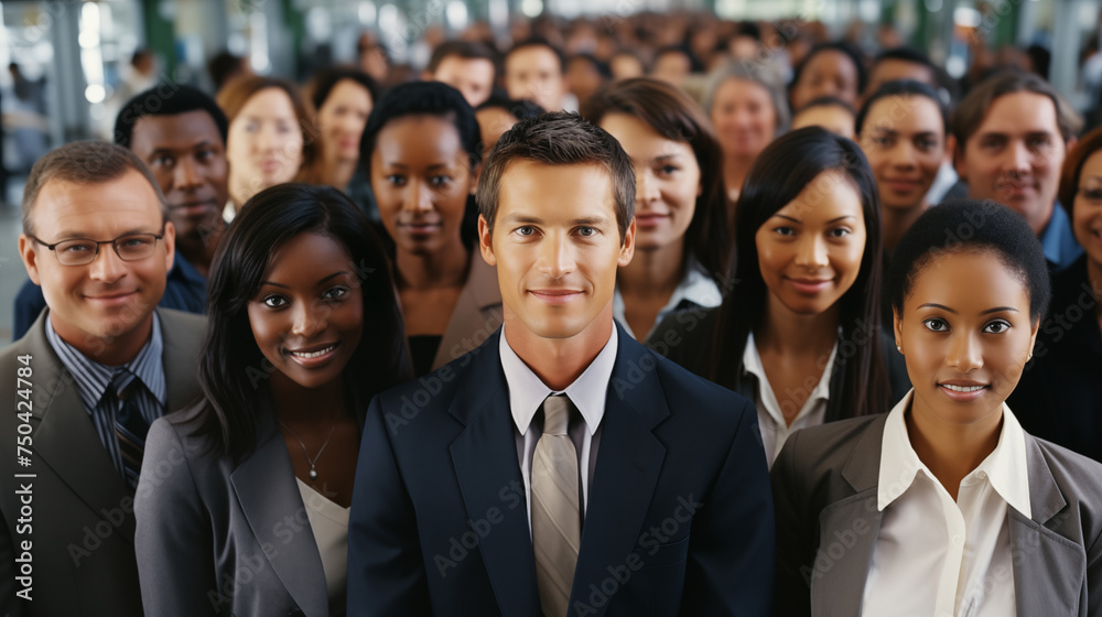 Fototapeta premium Professional business leaders and employees group team