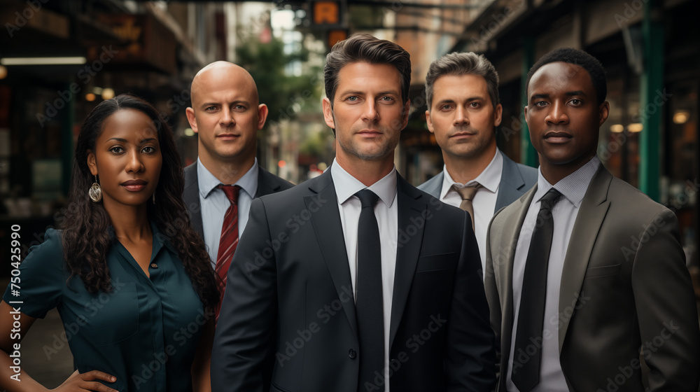 Portrait of Diverse Business People group in outdoor Portrait of Diverse Business People group in outdoor