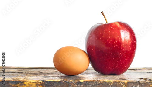 An apple and an egg
