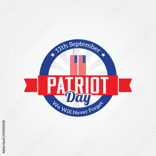 USA patriot day vector illustration. USA patriot day themes design concept with flat style vector illustration. Suitable for greeting card, poster and banner.