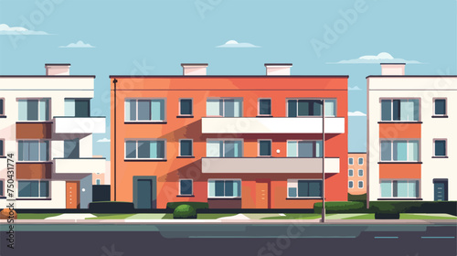 Vector illustration of block of flats © Aliha