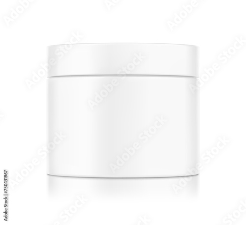 Blank cosmetic package container for creme, mask. Vector illustration isolated on white background. Can be use for your design, advertising, promo and etc. EPS10.