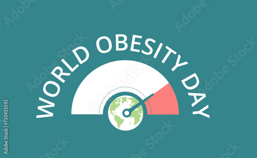 World obesity day banner template. Vector flat illustration