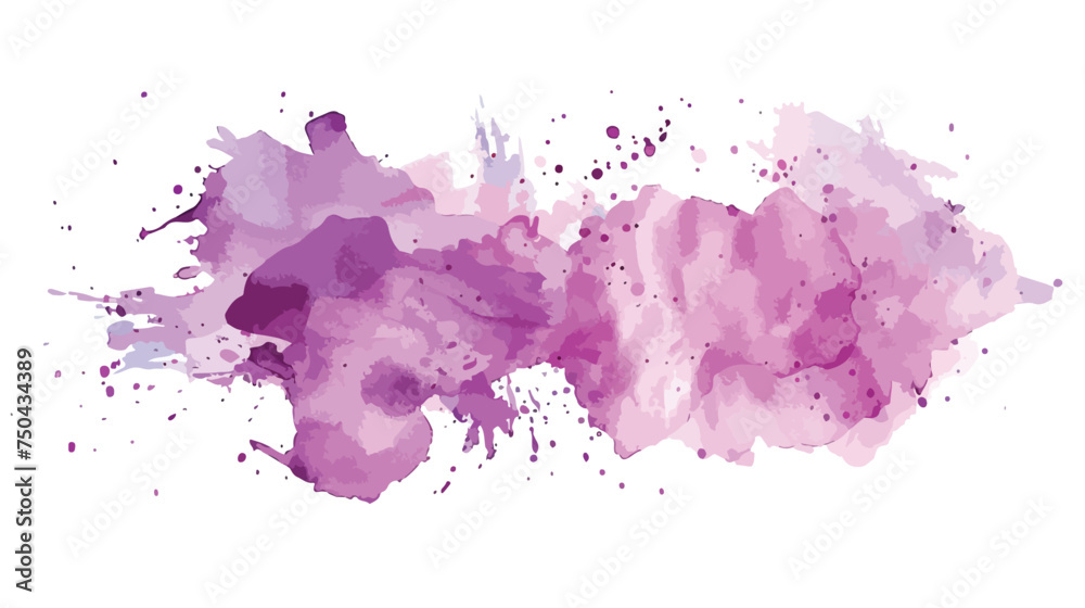 Airy Purple Watercolor Spots and Splashes