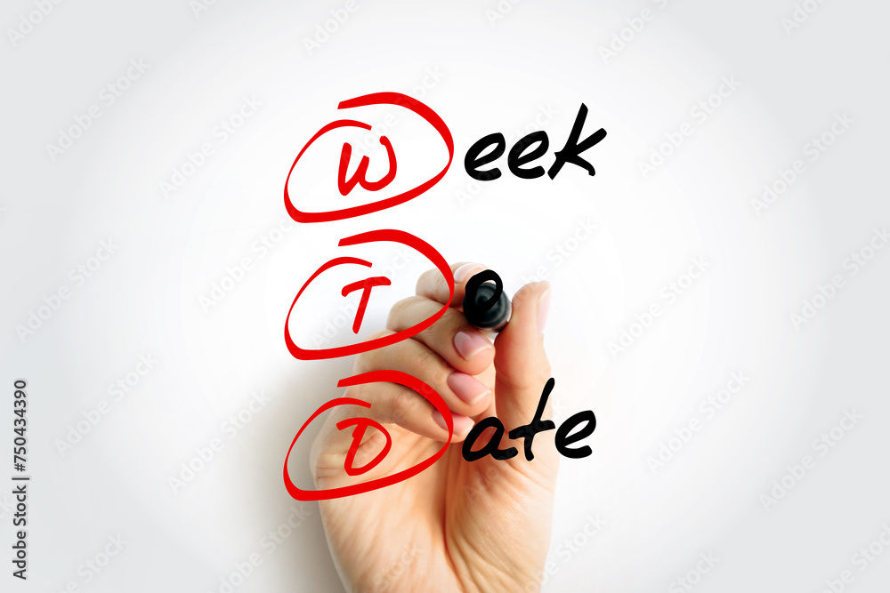 Φωτογραφία WTD Week To Date - it starts at the beginning of the week and adds up all the ro