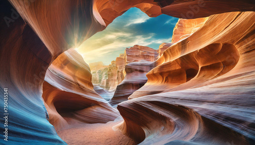 Antelope canyon in Arizona - background travel concept photo