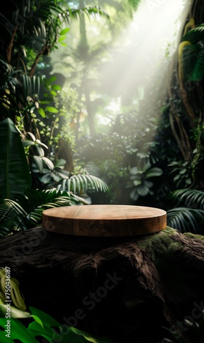 Mockup Stage  Product Podium in Jungle