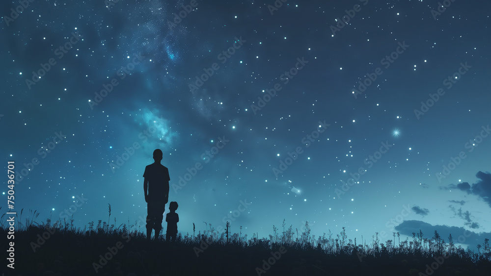 Galactic Gaze: A Father and Son’s Journey Through the Stars