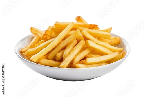 Plate of French fries, ready for indulgent snacking.