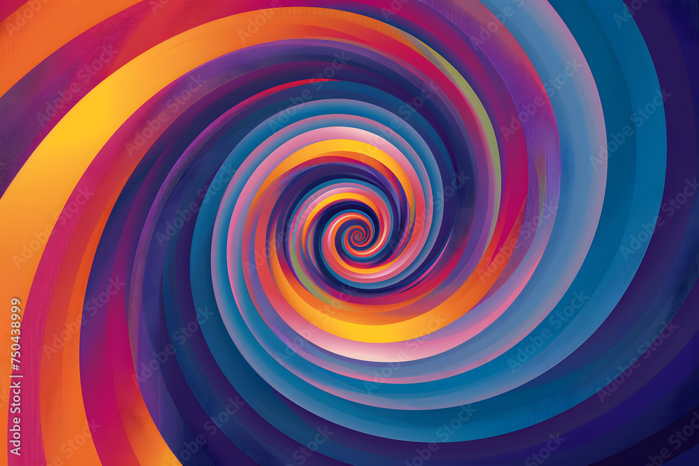 Colorful Abstract Swirl. Generative AI Illustration