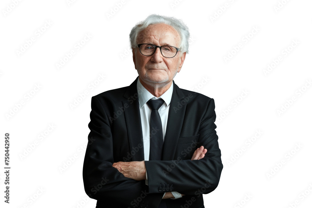 Portrait studio Smart and healthy senior business man wearing suit and t shirt that posing and smiling relaxedly isolated on transparent png background. Portrait studio Smart and healthy senior business man wearing suit and t shirt that posing and smiling relaxedly isolated on transparent png background.