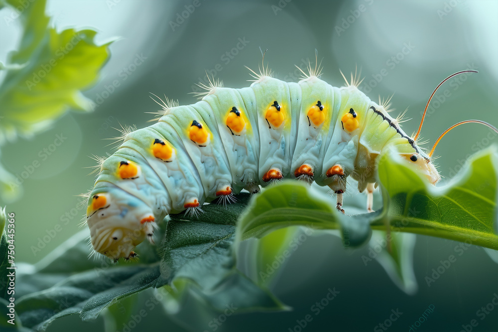 A Caterpillar on leaf, World Wildlife Day A Caterpillar on leaf, World Wildlife Day