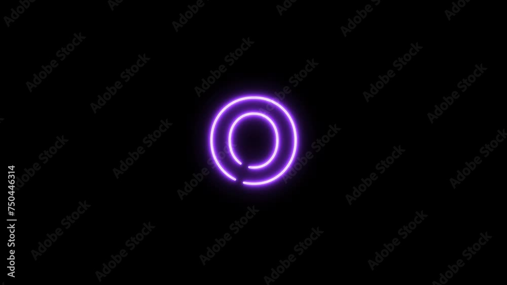 Alphabet O letter neon motion graphic with alpha channel. Purple neon light letters turn on and turn off isolated character animated on transparent background. Alphabet O letter neon motion graphic with alpha channel. Purple neon light letters turn on and turn off isolated character animated on transparent background.