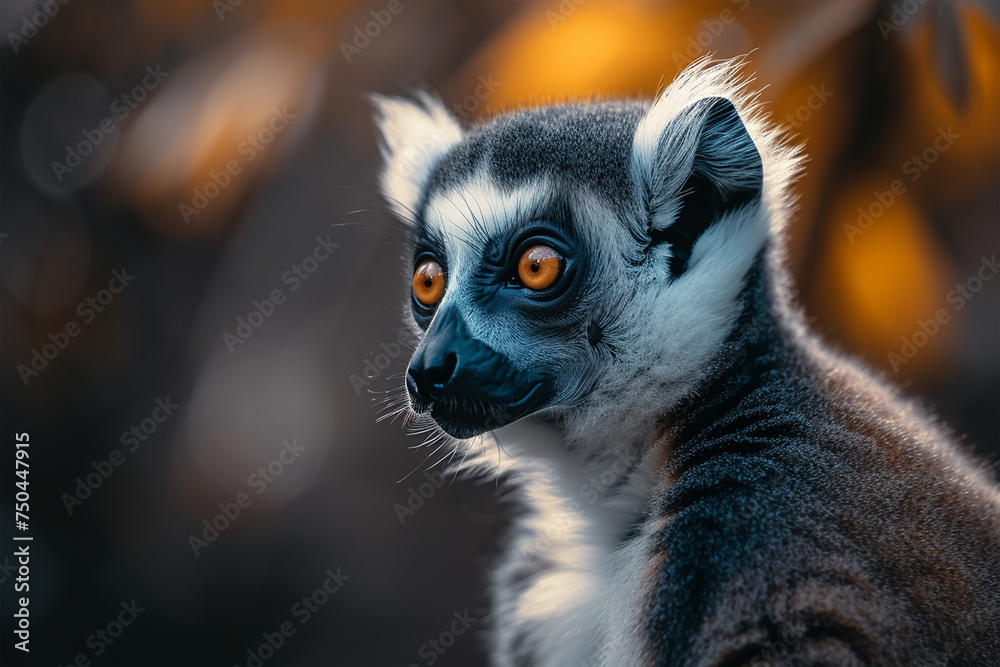 Obraz premium Lemur Portrait, World Wildlife Day