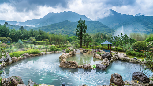 Tengchong volcanic hot spring park landscape