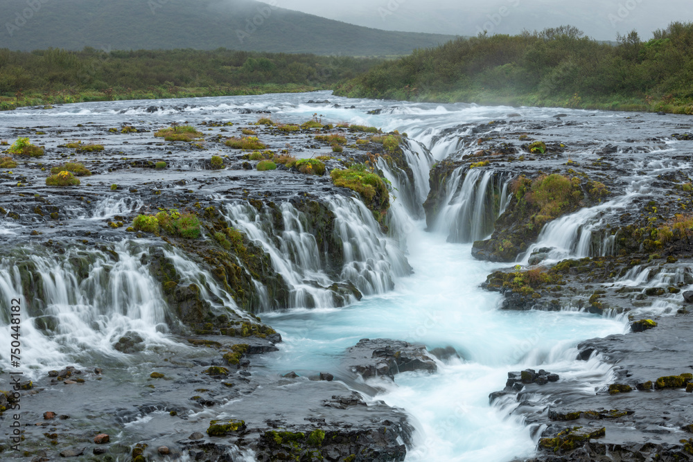 Iceland, Sudurland,Long exposure ofBruarfosswaterfall Iceland, Sudurland,Long exposure ofBruarfosswaterfall
