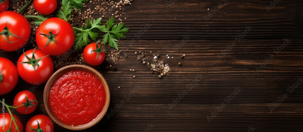 Savoring the Taste of Fresh Tomatoes and Flavorful Kefta on a Rustic Wooden Table Setting Savoring the Taste of Fresh Tomatoes and Flavorful Kefta on a Rustic Wooden Table Setting
