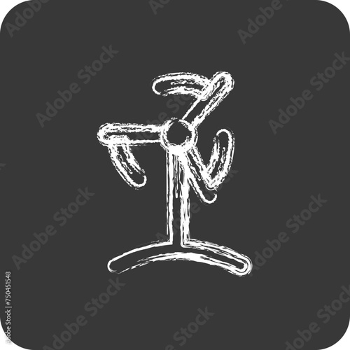 Icon Wind Turbine. suitable for Ecology symbol. chalk Style. simple design editable. design template vector