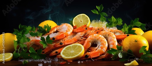 Fresh Shrimp and Citrus Lemons Ready for a Delicious Culinary Adventure