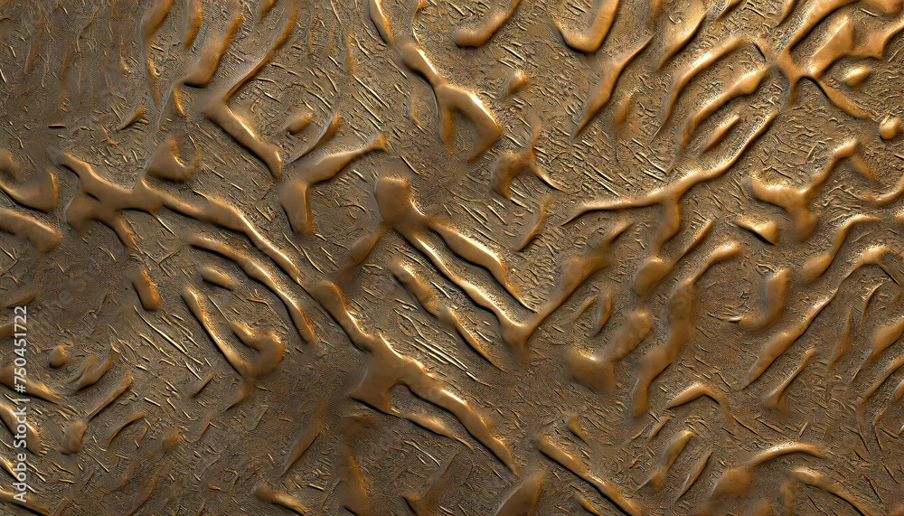 Gold copper embossed abstract background