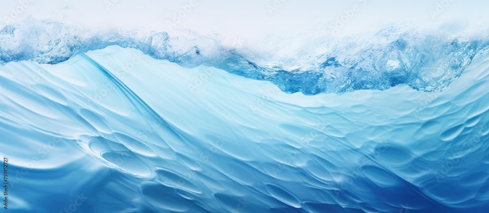 Mesmerizing Abstract Water Wave Swirls Creating a Pure Blue Pattern Texture Background