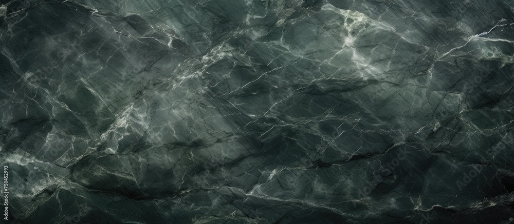 Luxurious Dark Green Marble Texture Background for Elegant Designs and Decor