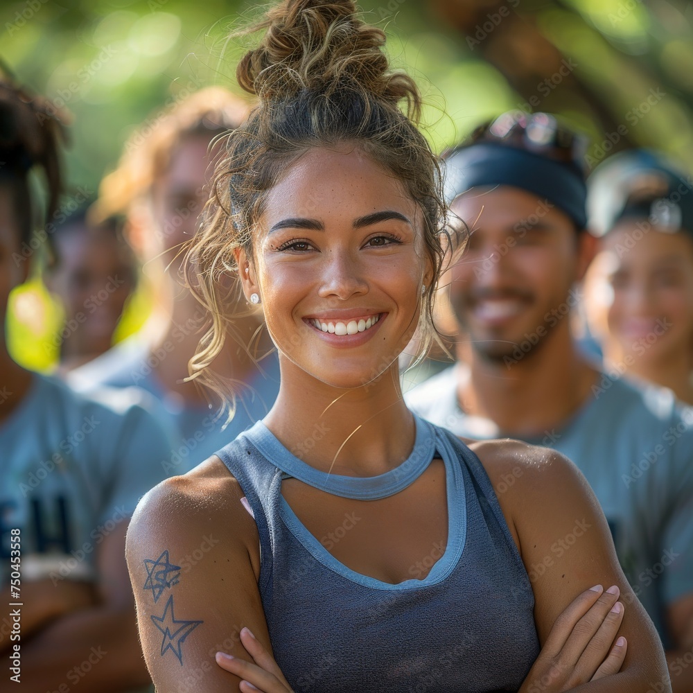 Corporate Wellness: Group participating in a wellness or team-building activity, promoting a healthy work environment. Corporate Wellness: Group participating in a wellness or team-building activity, promoting a healthy work environment.