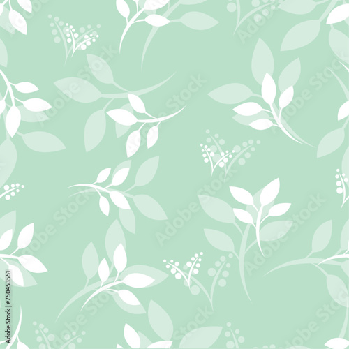 Green leaf seamless pattern with leaves. use for wallpaper  backgrounds  fabric wrapping paper. 