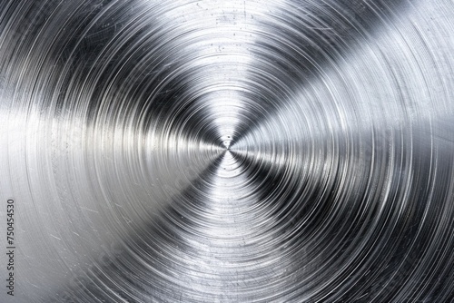 Close-up of a metal plate with a circular design, suitable for industrial and abstract concepts