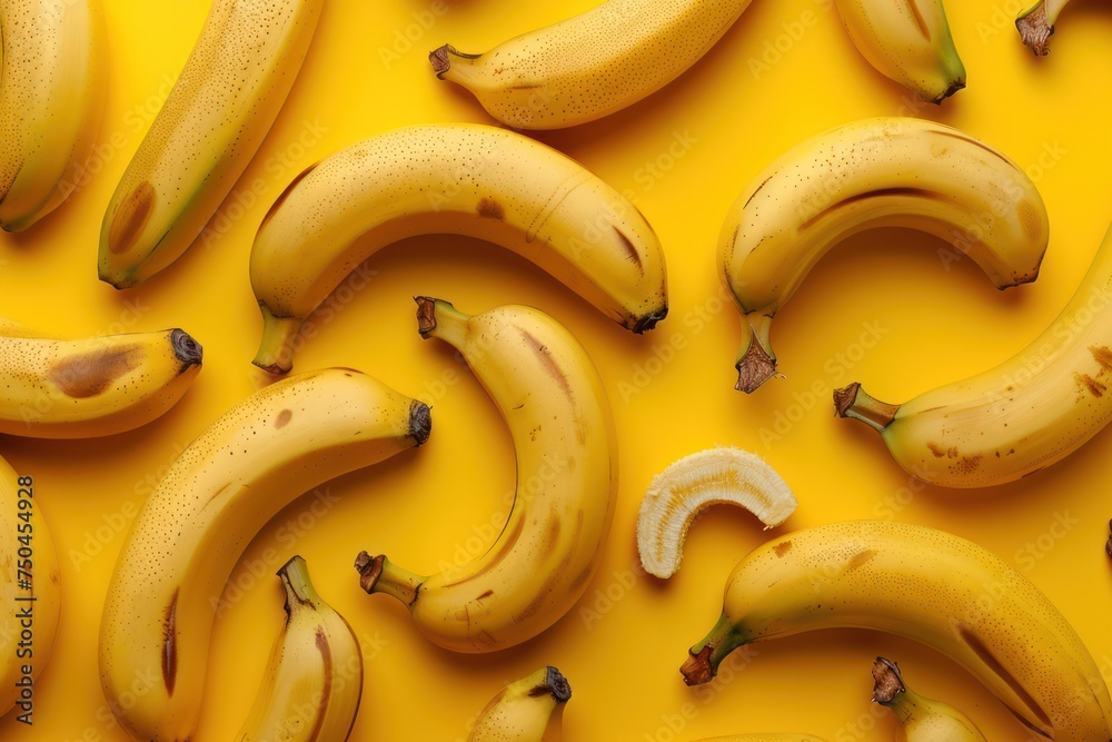 summer pattern or background banana fruit top view summer pattern or background banana fruit top view