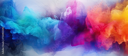 Vibrant Swirling Smoke Creates a Colorful Abstract Background Composition