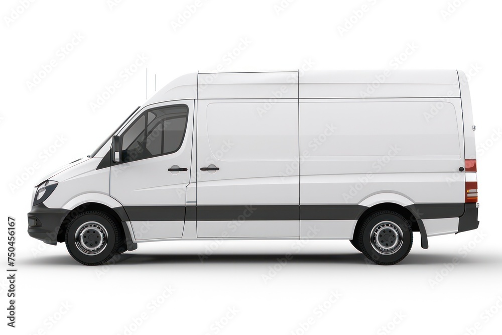 white cargo van on a white background white cargo van on a white background