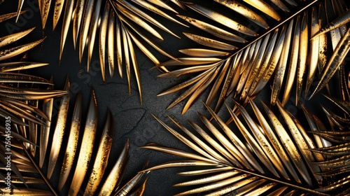 Close up of vibrant palm leaves, suitable for tropical themes