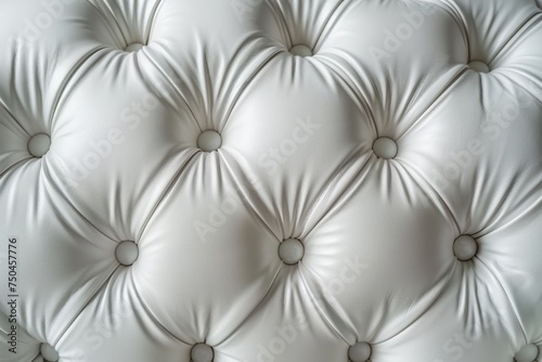 Close up of a white leather couch. Ideal for furniture catalogs