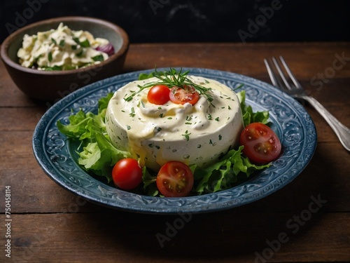 salad with cheese and tomatoes