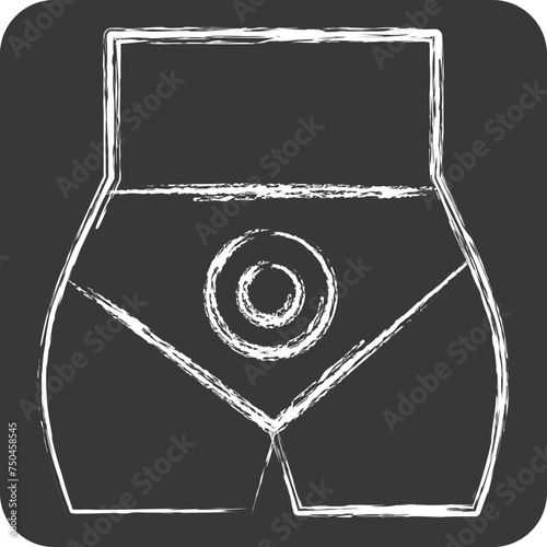 Icon Butt pain. related to Body Ache symbol. chalk Style. simple design editable. simple illustration