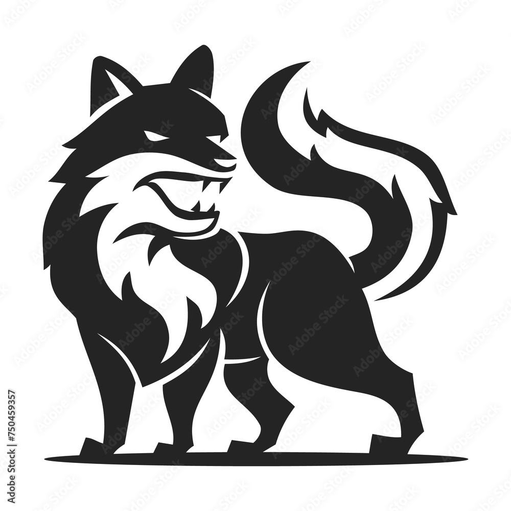 Fototapeta premium Fox Logo template Isolated. Brand Identity. Abstract Vector graphic