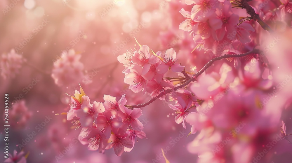 Close up shot of beautiful pink flowers, perfect for floral backgrounds