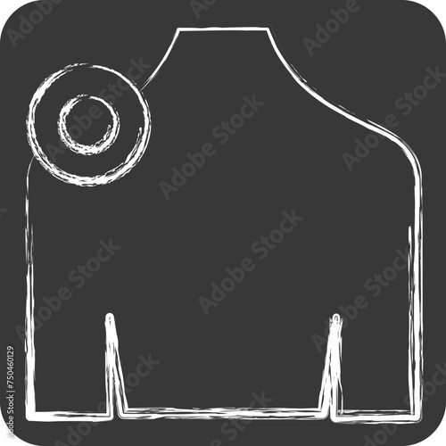 Icon Shoulder. related to Body Ache symbol. chalk Style. simple design editable. simple illustration