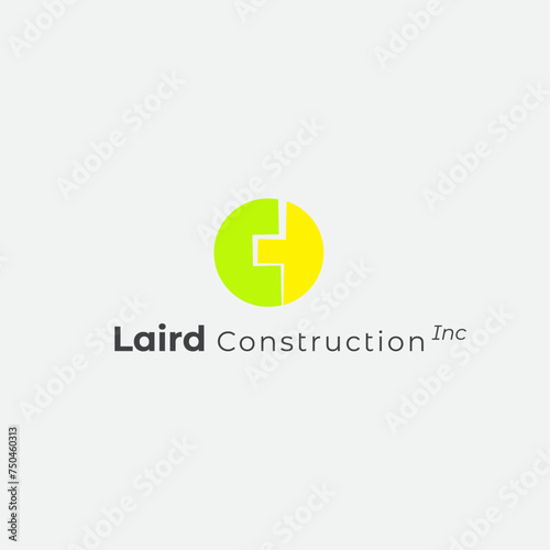 Laird Counstruction Inc. design, abstract logo design, vector Green, Yellow and black with vector file Free Download Laird Counstruction Inc. design, abstract logo design, vector Green, Yellow and black with vector file - GFXLoad