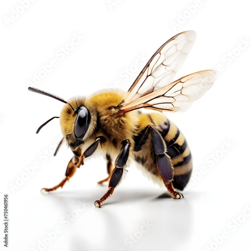 bee on white background © vikash