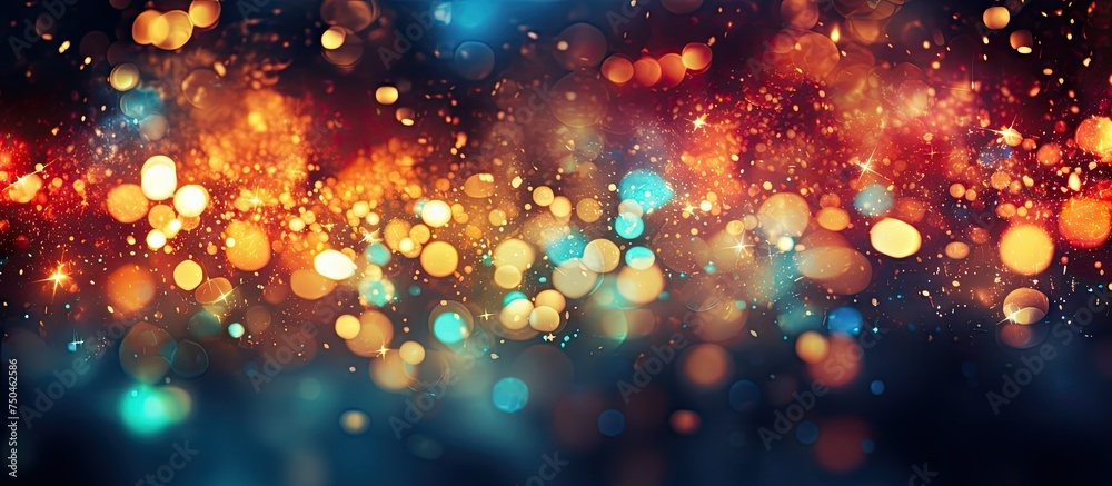 Vibrant Abstract Bokeh Lights Bursting in Energetic Firestorm Background