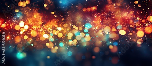 Vibrant Abstract Bokeh Lights Bursting in Energetic Firestorm Background