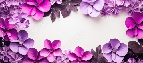 Vibrant Purple Floral Arrangement on Clean White Background for Elegant Design Projects