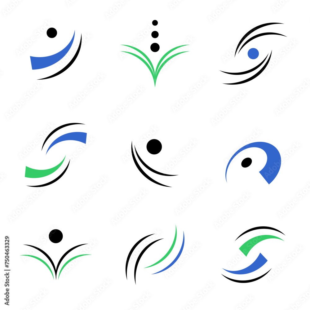 Fototapeta premium Elements for Logo Design. Set of Abstract Icons.