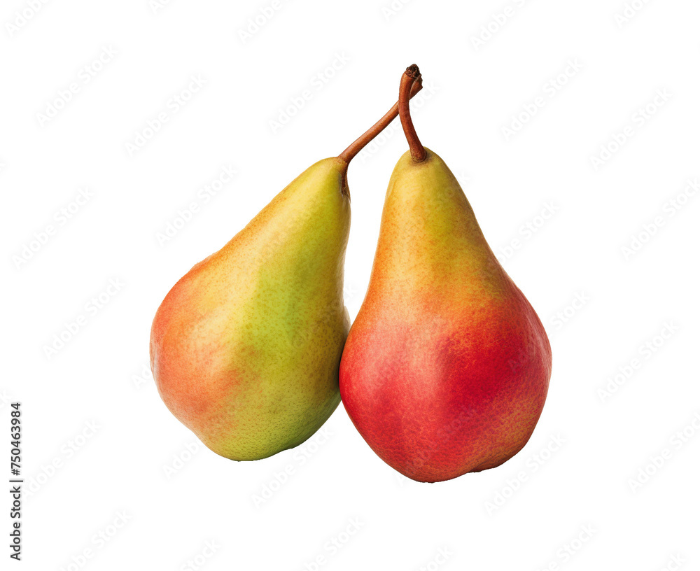 pear on a white pear on a white