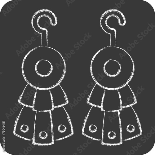 Icon Pabrik Earnings. related to Indigenous People symbol. chalk Style. simple design editable. simple illustration photo