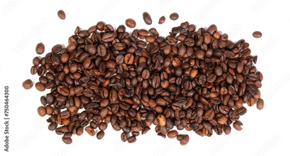 Coffee beans isolated, strong beans Coffee beans isolated, strong beans